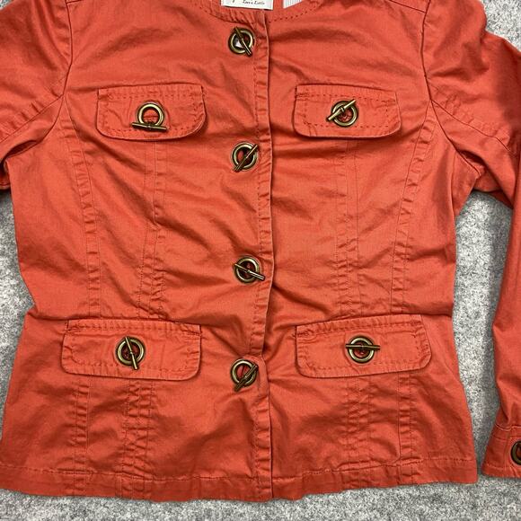 LAL live a little jacket womens M toggle bold statement artsy sailor retro ocean - Picture 2 of 9